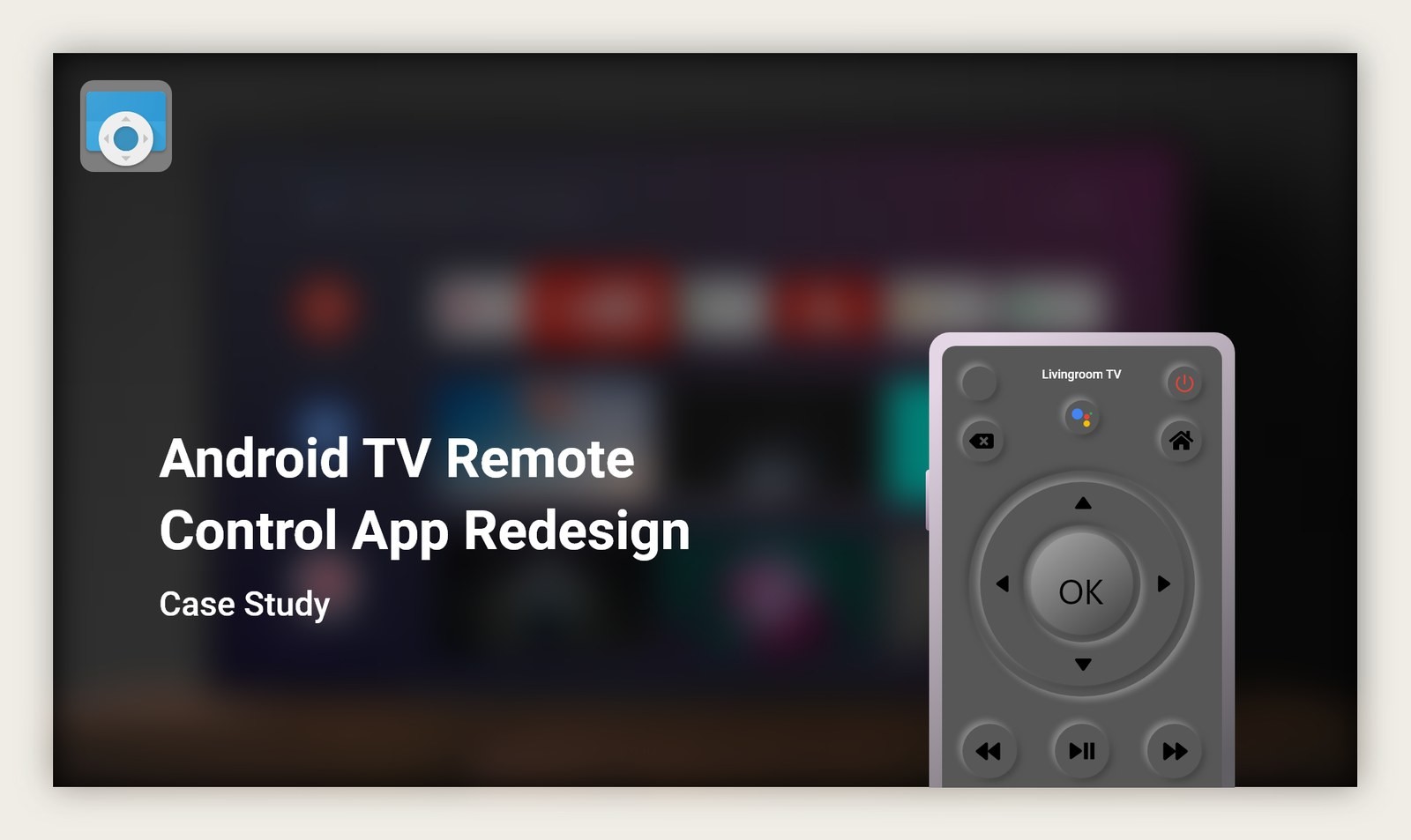 Android TV Remote redesign screens on dark background