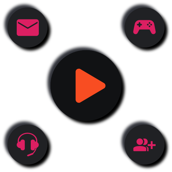 One central hub — play, messaging, chat, and controller in one place