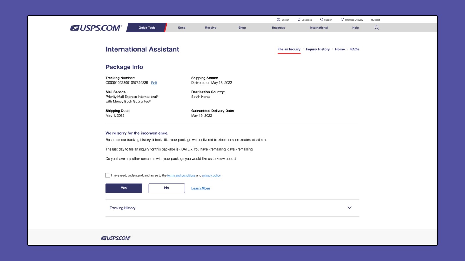 Redesigned guided Package Info page — one clear step at a time